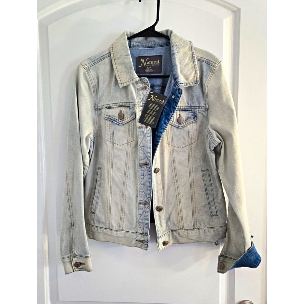Natural Reflections Light Blue Denim Jacket Button Front  Women's S/P Regular